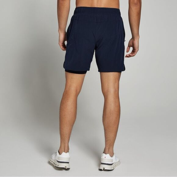 MP Men's 2-in-1‎ Training 7" Shorts - Navy NWT in packaging - Picture 2 of 7